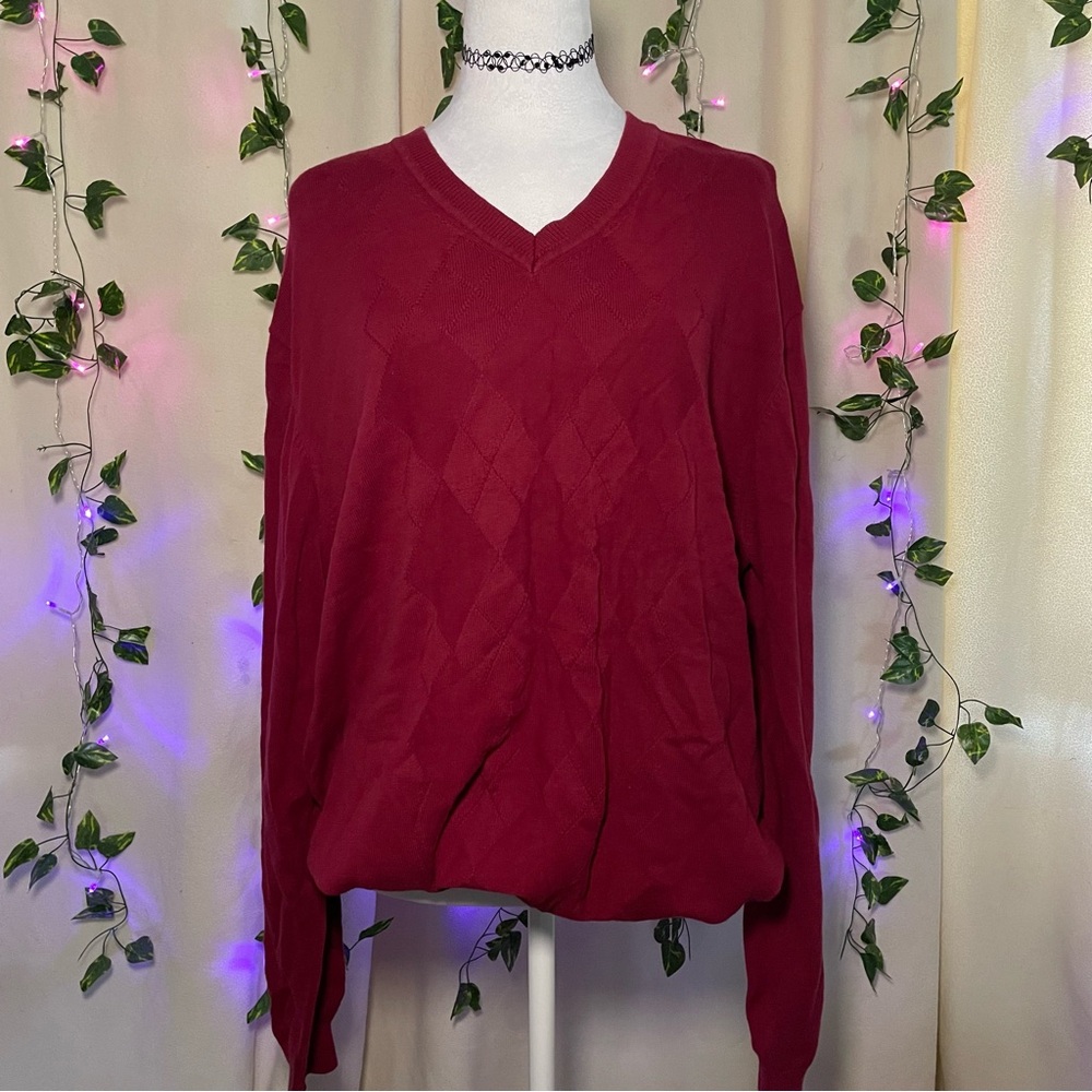 Argyle red sweater